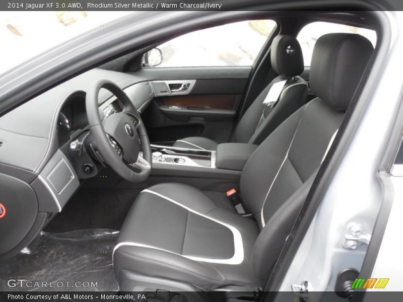 Rhodium Silver Metallic / Warm Charcoal/Ivory 2014 Jaguar XF 3.0 AWD