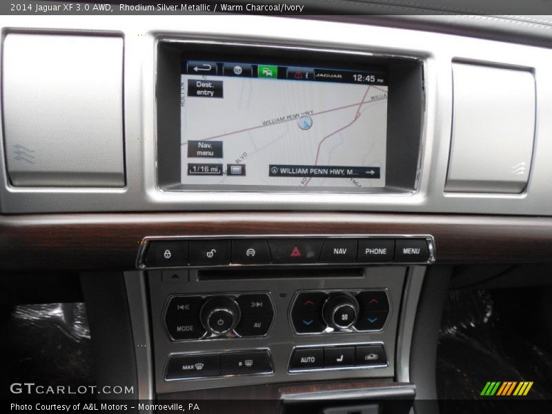 Rhodium Silver Metallic / Warm Charcoal/Ivory 2014 Jaguar XF 3.0 AWD