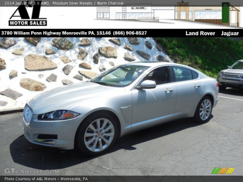 Rhodium Silver Metallic / Warm Charcoal 2014 Jaguar XF 3.0 AWD