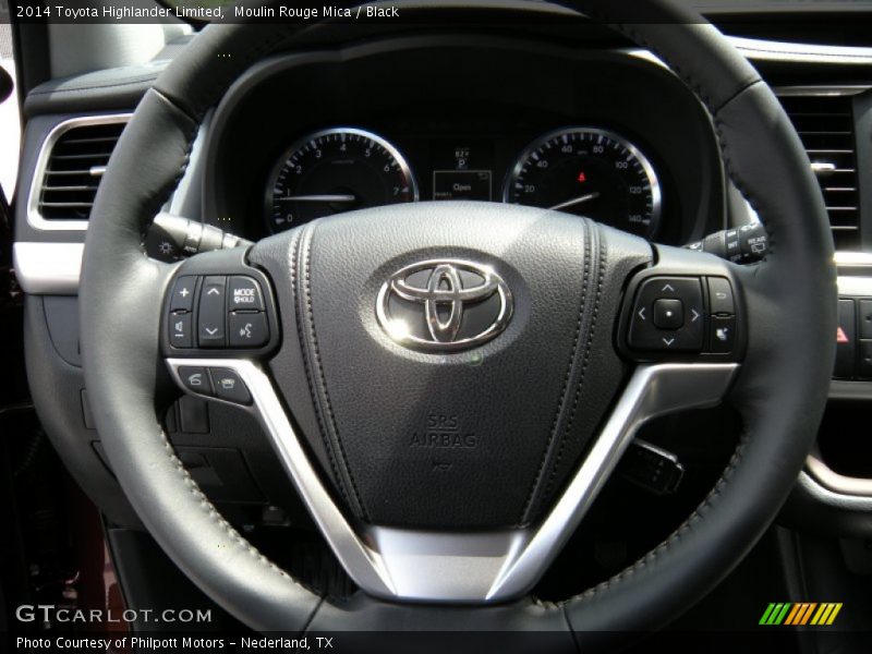 Moulin Rouge Mica / Black 2014 Toyota Highlander Limited