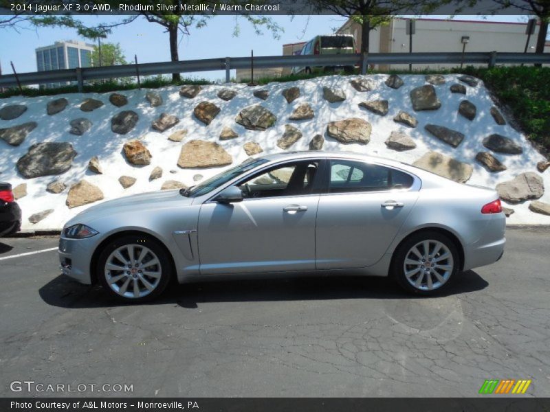 Rhodium Silver Metallic / Warm Charcoal 2014 Jaguar XF 3.0 AWD