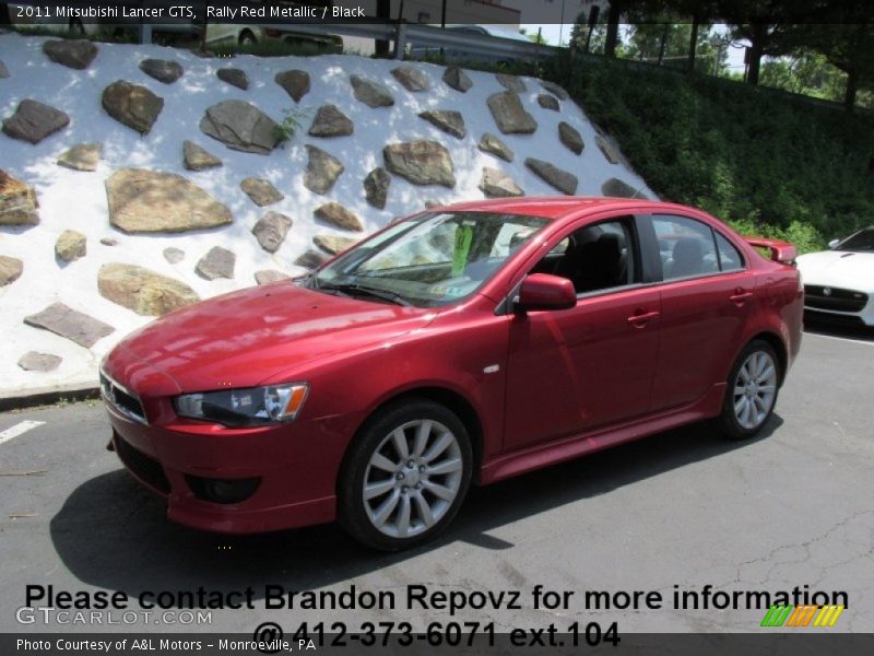 Rally Red Metallic / Black 2011 Mitsubishi Lancer GTS