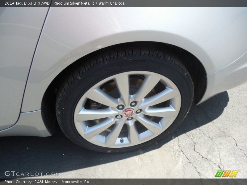 Rhodium Silver Metallic / Warm Charcoal 2014 Jaguar XF 3.0 AWD