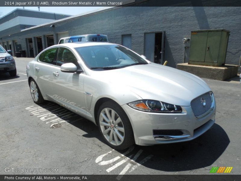 Rhodium Silver Metallic / Warm Charcoal 2014 Jaguar XF 3.0 AWD