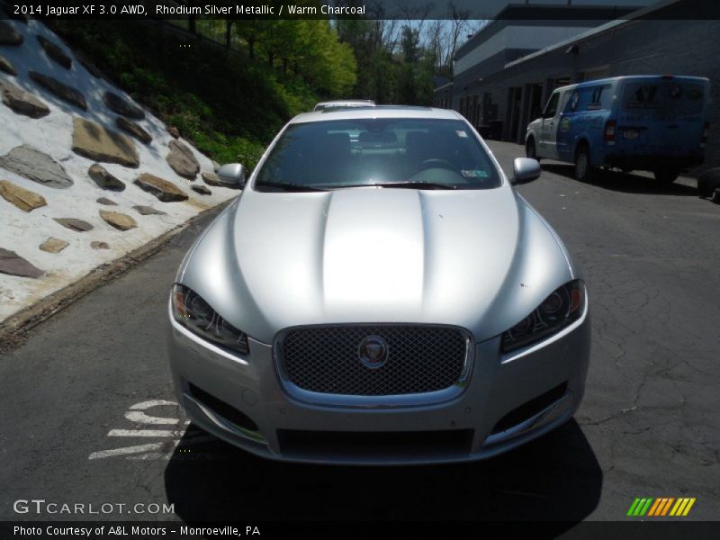 Rhodium Silver Metallic / Warm Charcoal 2014 Jaguar XF 3.0 AWD