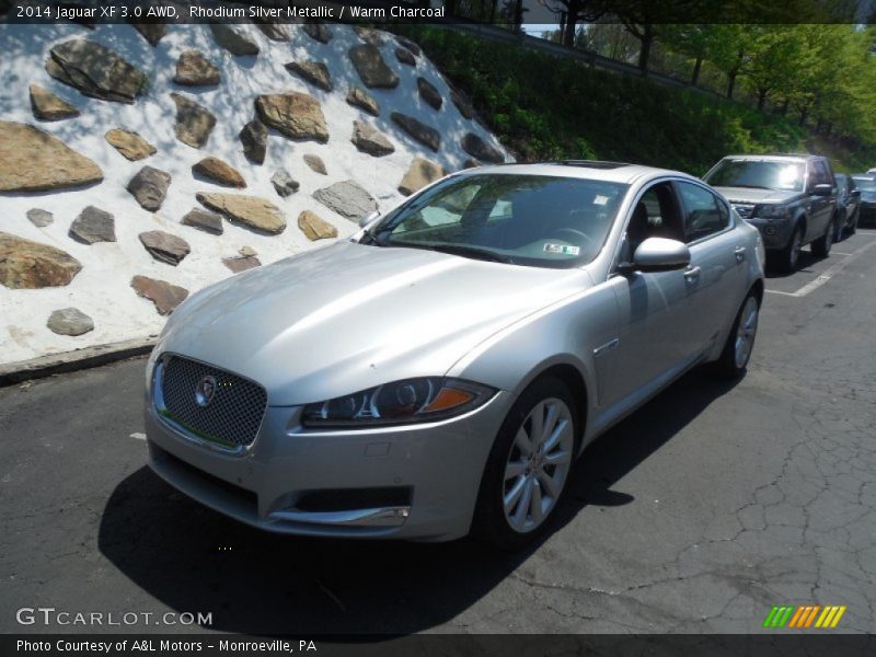 Rhodium Silver Metallic / Warm Charcoal 2014 Jaguar XF 3.0 AWD