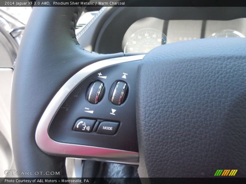 Rhodium Silver Metallic / Warm Charcoal 2014 Jaguar XF 3.0 AWD