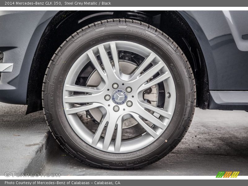 Steel Grey Metallic / Black 2014 Mercedes-Benz GLK 350