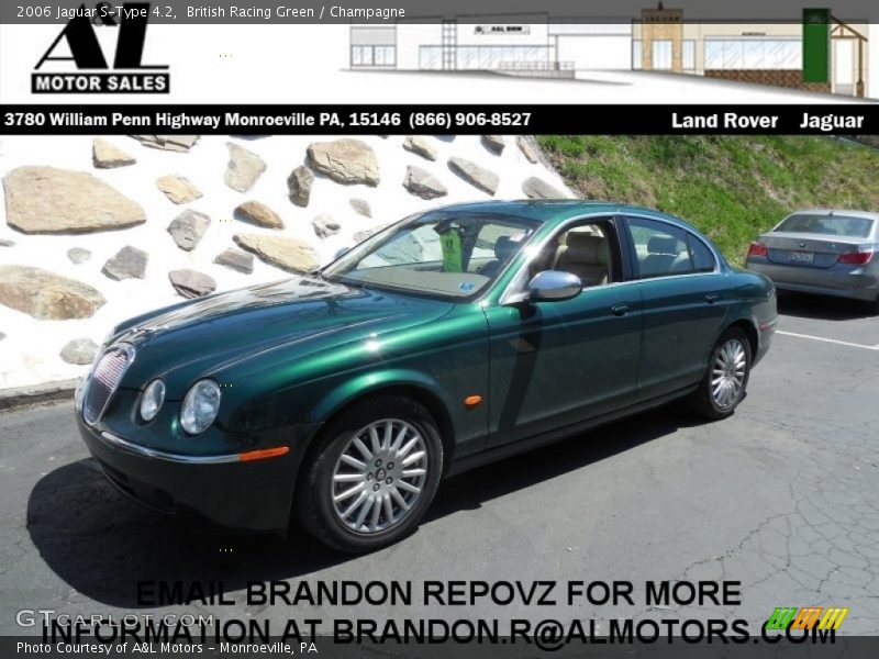 British Racing Green / Champagne 2006 Jaguar S-Type 4.2