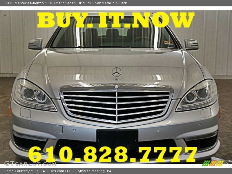 Iridium Silver Metallic / Black 2010 Mercedes-Benz S 550 4Matic Sedan