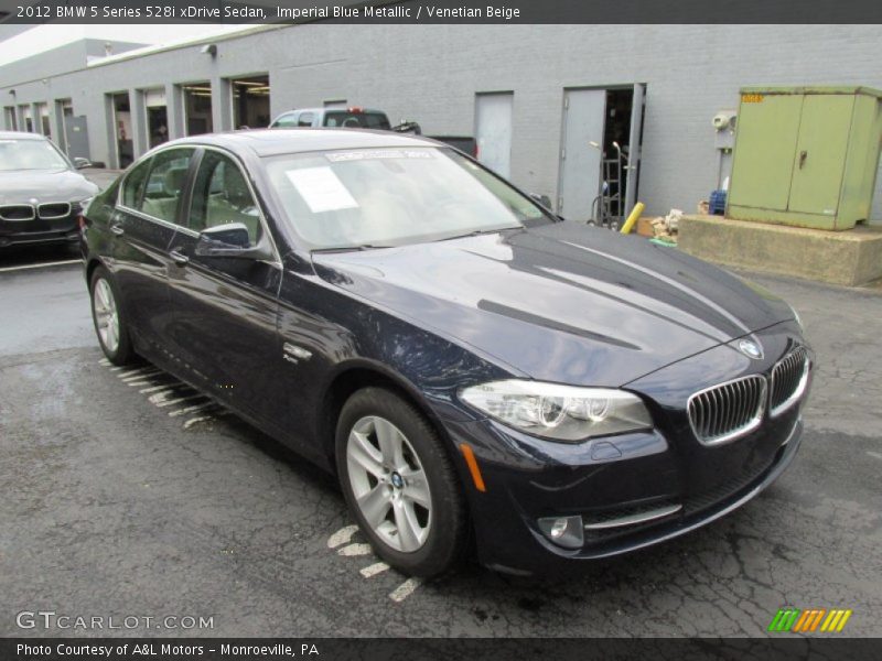 Imperial Blue Metallic / Venetian Beige 2012 BMW 5 Series 528i xDrive Sedan