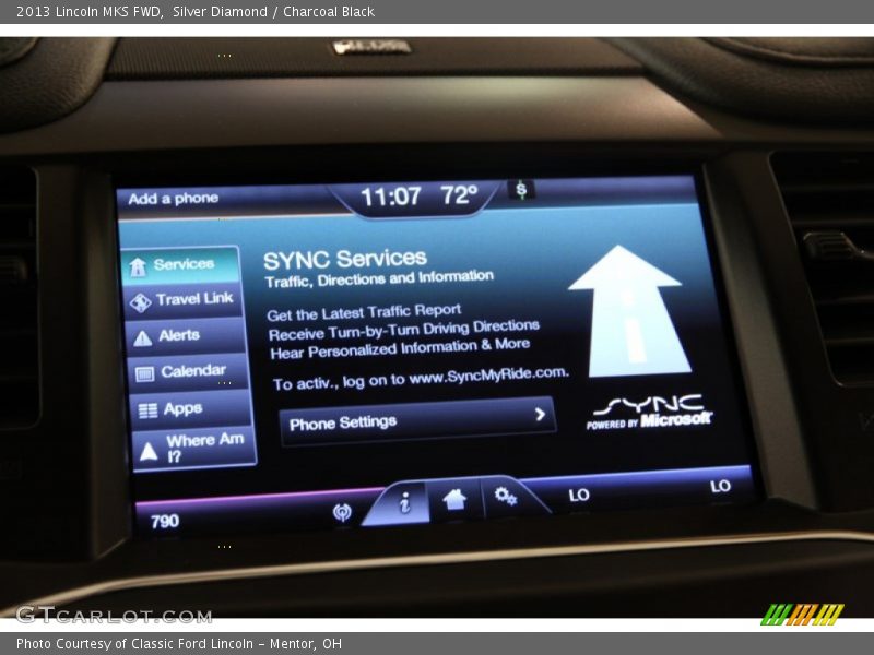 Silver Diamond / Charcoal Black 2013 Lincoln MKS FWD