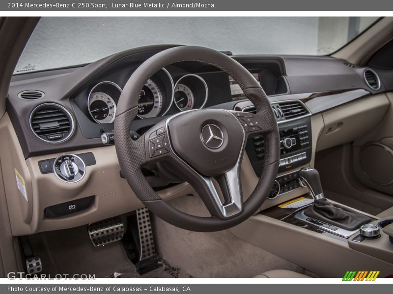 Lunar Blue Metallic / Almond/Mocha 2014 Mercedes-Benz C 250 Sport