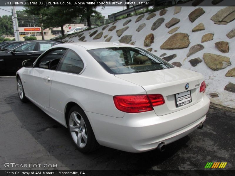 Alpine White / Saddle Brown Dakota Leather 2011 BMW 3 Series 335i xDrive Coupe