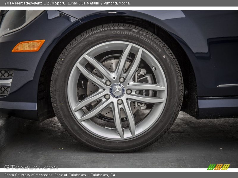Lunar Blue Metallic / Almond/Mocha 2014 Mercedes-Benz C 250 Sport