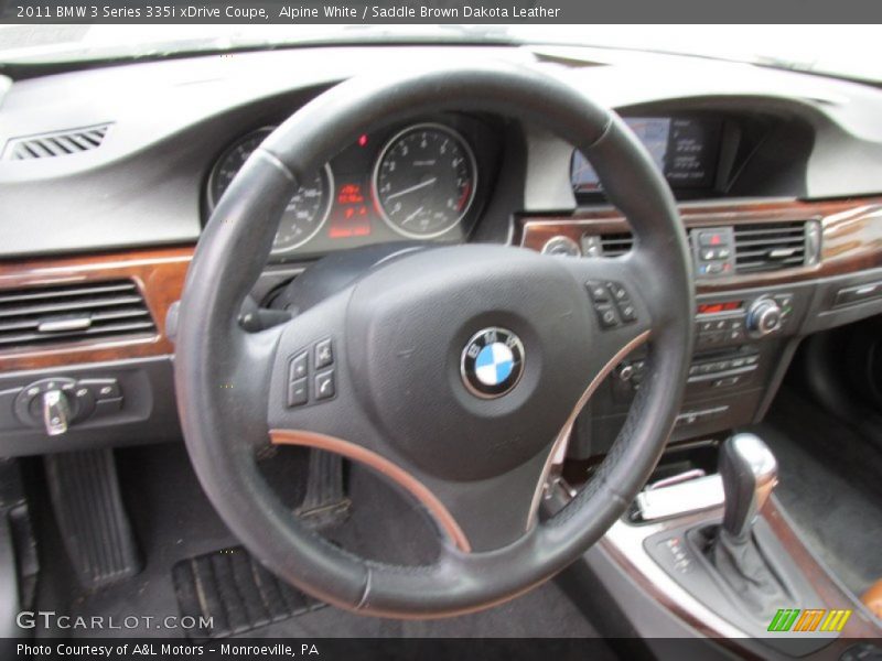 Alpine White / Saddle Brown Dakota Leather 2011 BMW 3 Series 335i xDrive Coupe