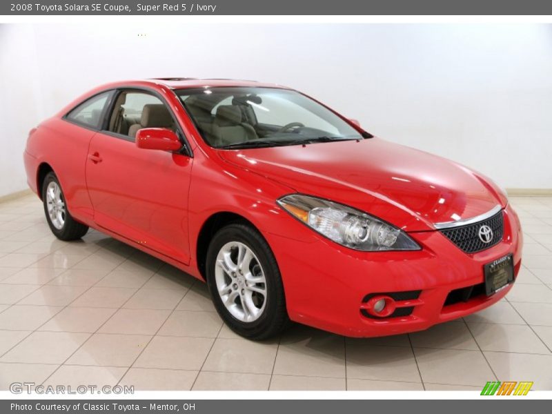 Super Red 5 / Ivory 2008 Toyota Solara SE Coupe