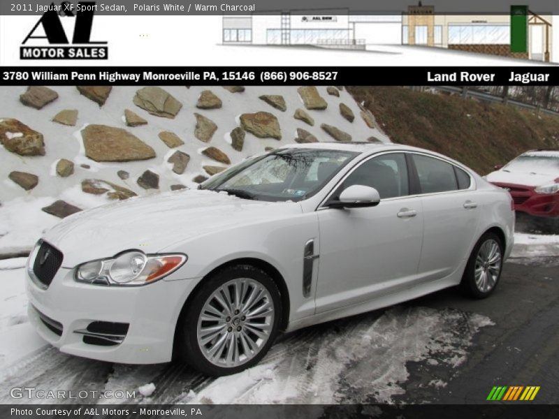 Polaris White / Warm Charcoal 2011 Jaguar XF Sport Sedan
