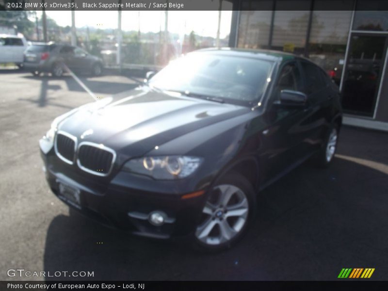 Black Sapphire Metallic / Sand Beige 2012 BMW X6 xDrive35i