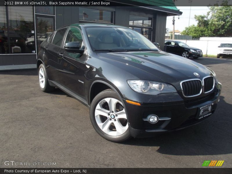 Black Sapphire Metallic / Sand Beige 2012 BMW X6 xDrive35i