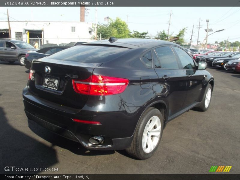 Black Sapphire Metallic / Sand Beige 2012 BMW X6 xDrive35i
