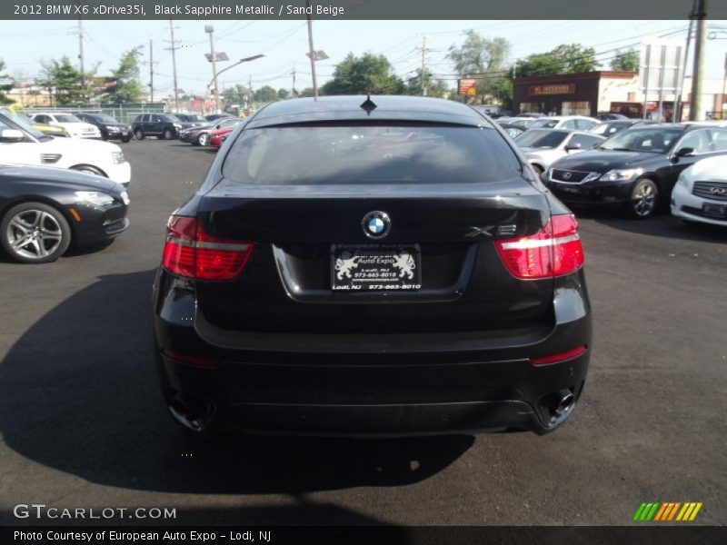 Black Sapphire Metallic / Sand Beige 2012 BMW X6 xDrive35i