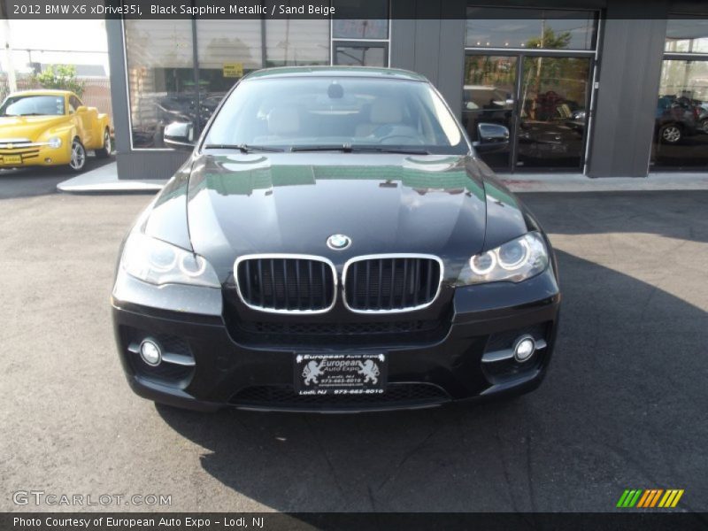Black Sapphire Metallic / Sand Beige 2012 BMW X6 xDrive35i