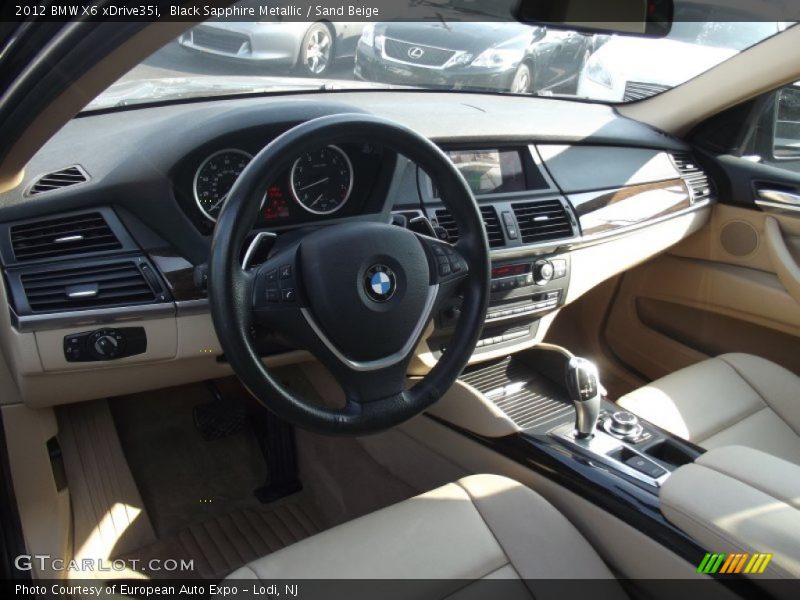Black Sapphire Metallic / Sand Beige 2012 BMW X6 xDrive35i