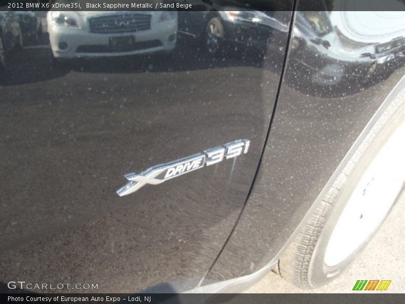 Black Sapphire Metallic / Sand Beige 2012 BMW X6 xDrive35i