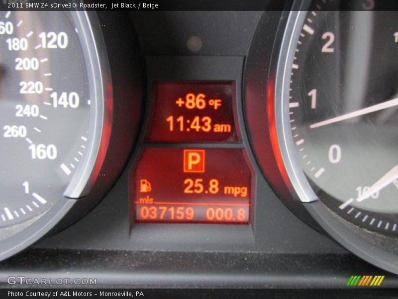 Jet Black / Beige 2011 BMW Z4 sDrive30i Roadster