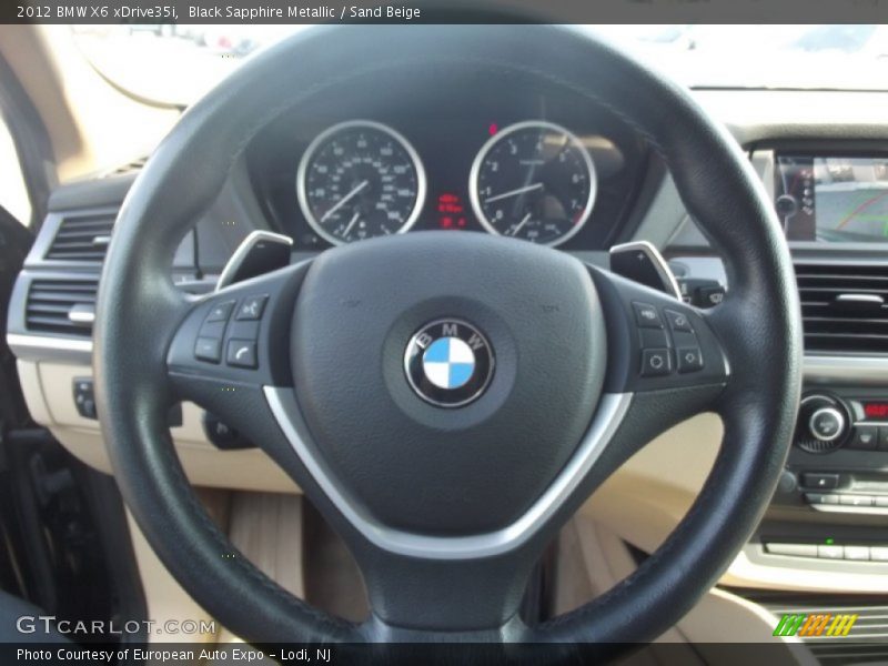 Black Sapphire Metallic / Sand Beige 2012 BMW X6 xDrive35i