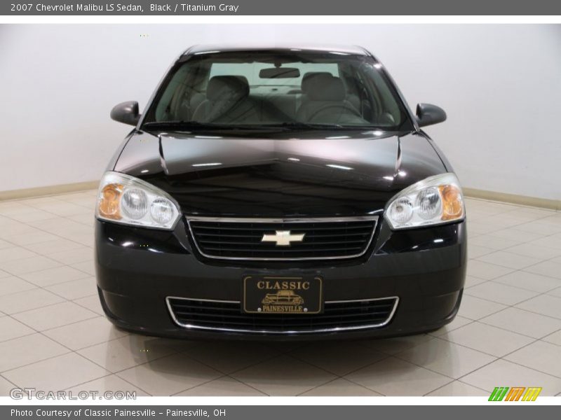 Black / Titanium Gray 2007 Chevrolet Malibu LS Sedan
