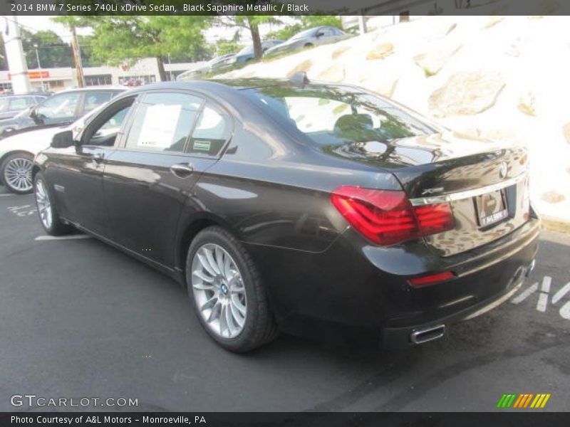 Black Sapphire Metallic / Black 2014 BMW 7 Series 740Li xDrive Sedan