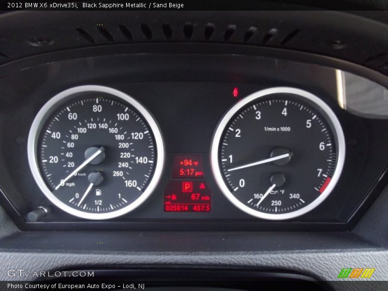 Black Sapphire Metallic / Sand Beige 2012 BMW X6 xDrive35i