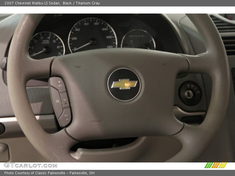 Black / Titanium Gray 2007 Chevrolet Malibu LS Sedan