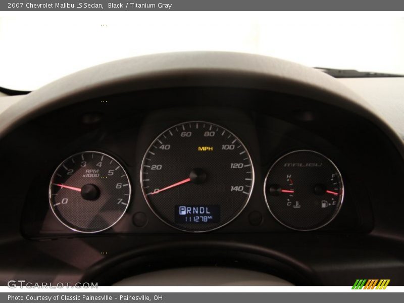 Black / Titanium Gray 2007 Chevrolet Malibu LS Sedan