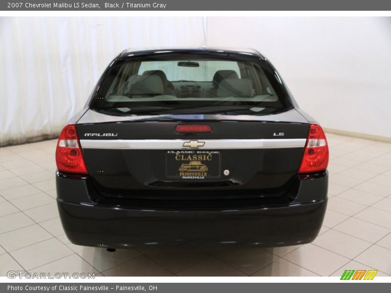 Black / Titanium Gray 2007 Chevrolet Malibu LS Sedan