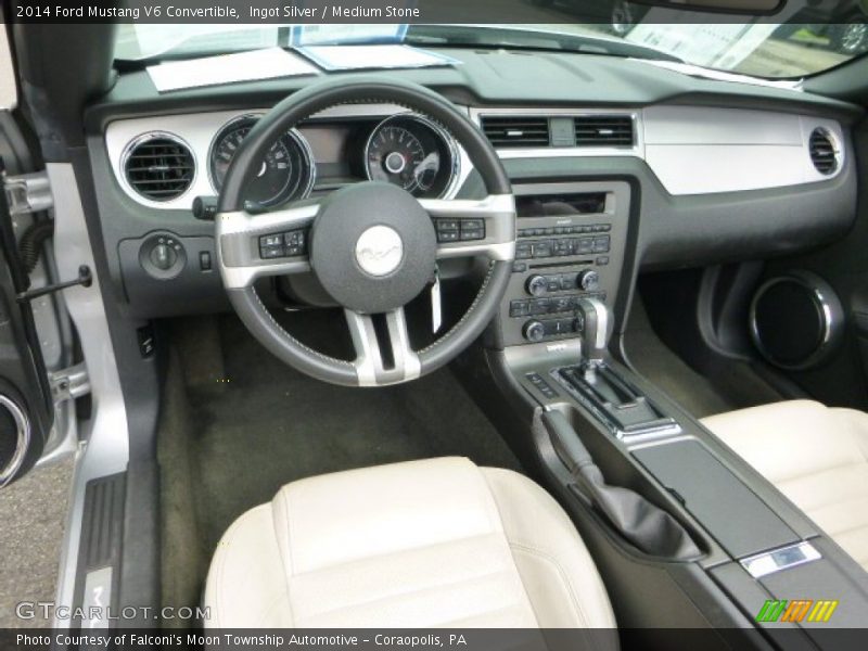 Ingot Silver / Medium Stone 2014 Ford Mustang V6 Convertible