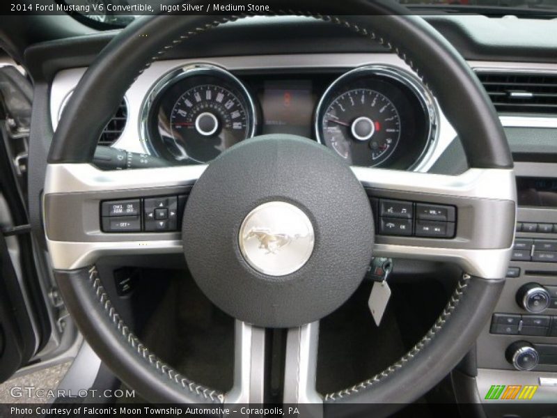 Ingot Silver / Medium Stone 2014 Ford Mustang V6 Convertible