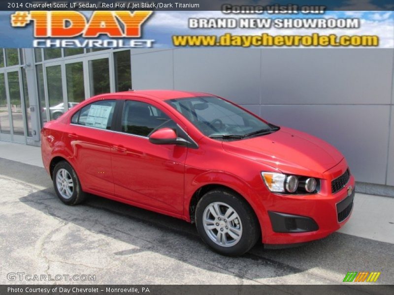 Red Hot / Jet Black/Dark Titanium 2014 Chevrolet Sonic LT Sedan