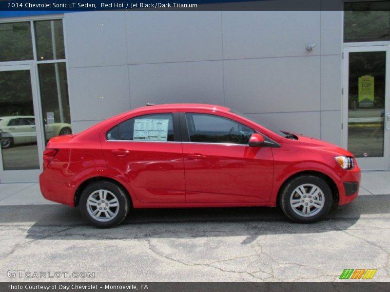 Red Hot / Jet Black/Dark Titanium 2014 Chevrolet Sonic LT Sedan