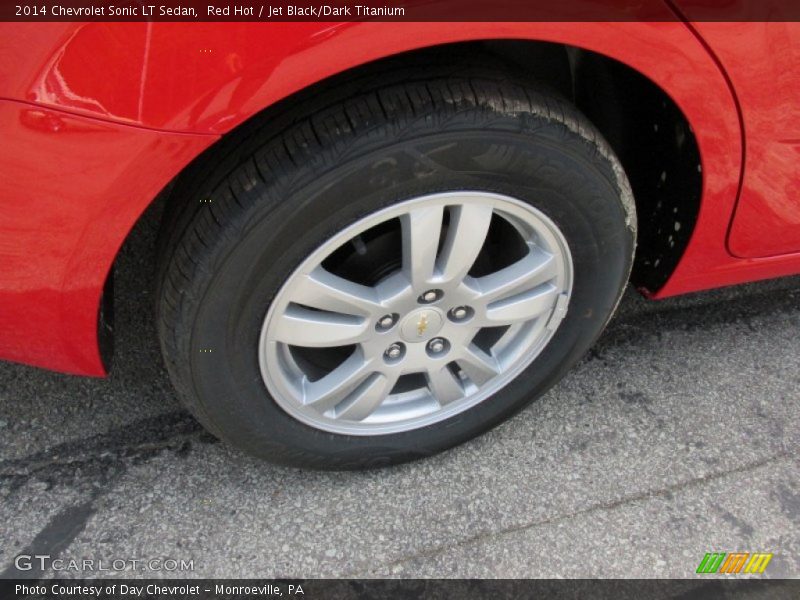 Red Hot / Jet Black/Dark Titanium 2014 Chevrolet Sonic LT Sedan