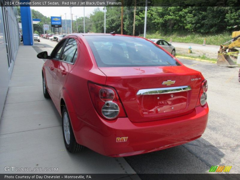 Red Hot / Jet Black/Dark Titanium 2014 Chevrolet Sonic LT Sedan