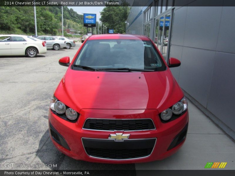 Red Hot / Jet Black/Dark Titanium 2014 Chevrolet Sonic LT Sedan