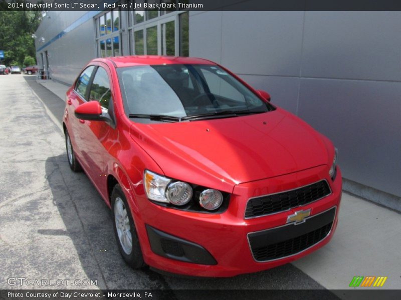 Red Hot / Jet Black/Dark Titanium 2014 Chevrolet Sonic LT Sedan