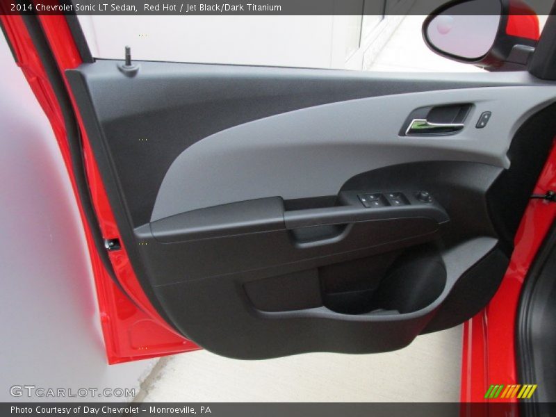 Red Hot / Jet Black/Dark Titanium 2014 Chevrolet Sonic LT Sedan