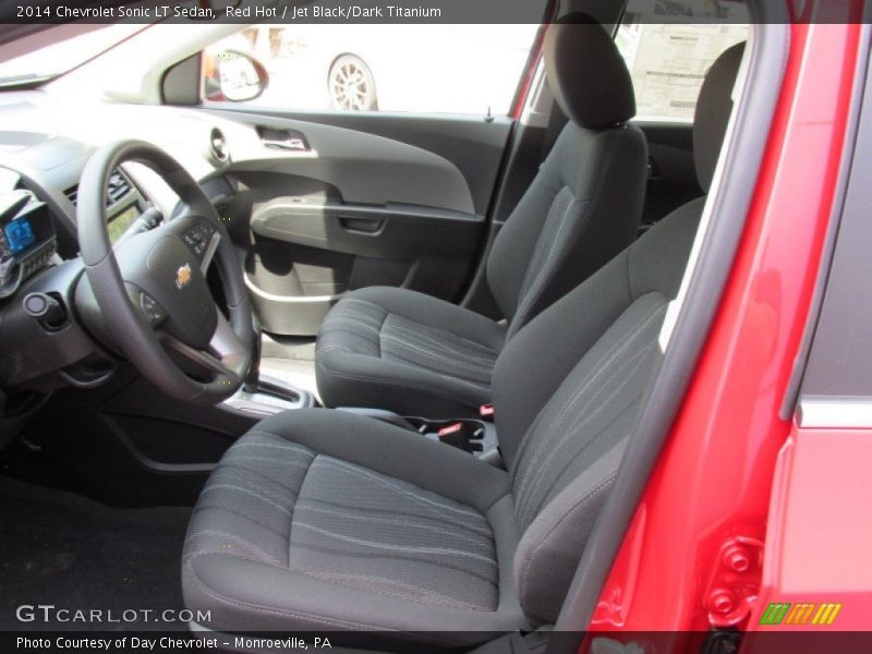 Red Hot / Jet Black/Dark Titanium 2014 Chevrolet Sonic LT Sedan