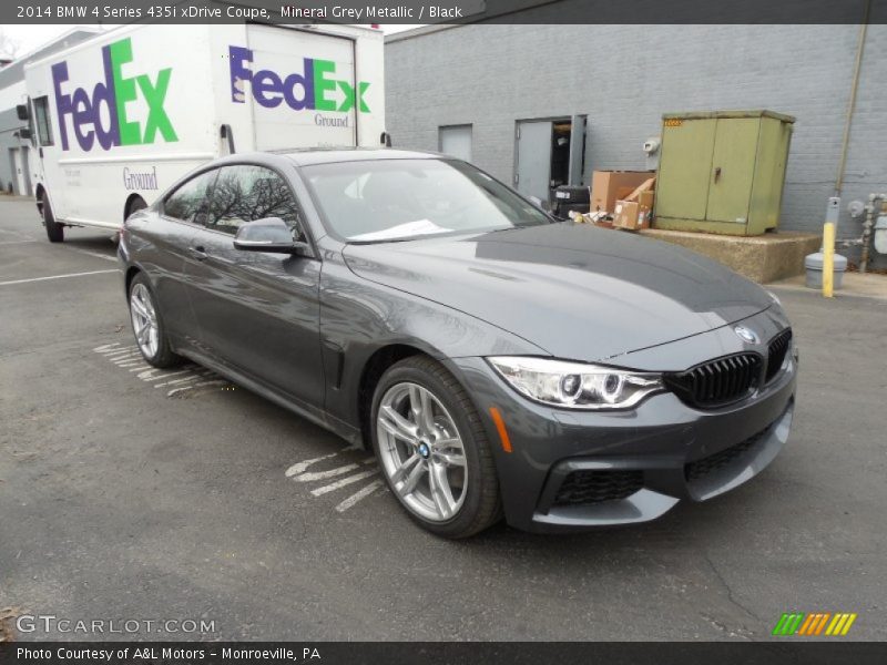 Mineral Grey Metallic / Black 2014 BMW 4 Series 435i xDrive Coupe