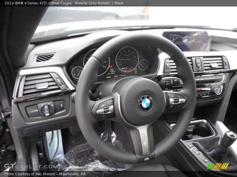 Mineral Grey Metallic / Black 2014 BMW 4 Series 435i xDrive Coupe