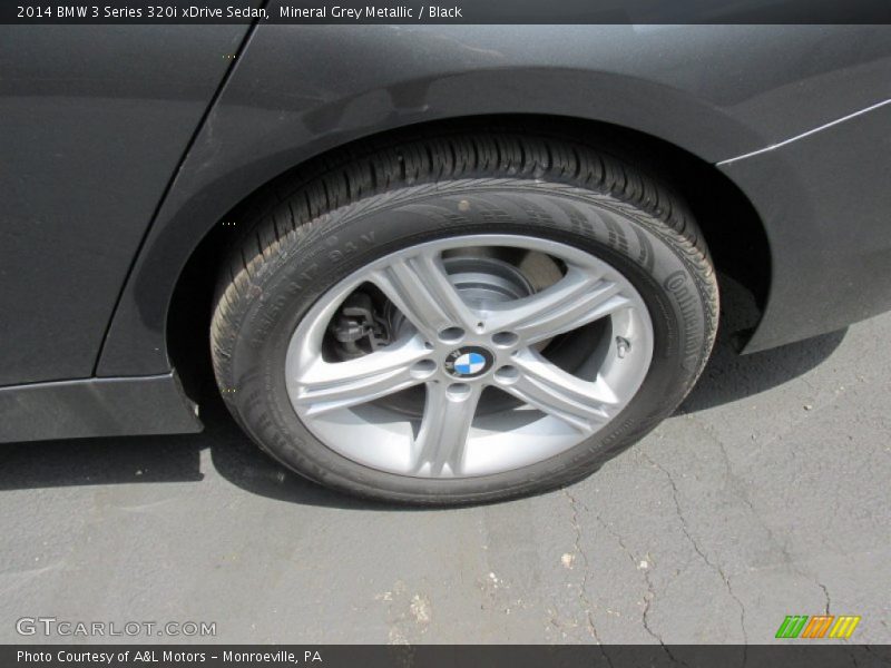 Mineral Grey Metallic / Black 2014 BMW 3 Series 320i xDrive Sedan